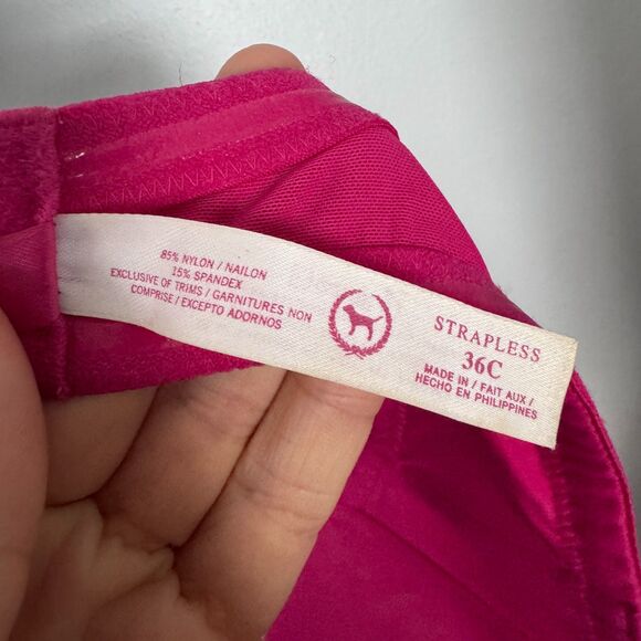Pink Victoria's Secret Strapless Convertible Bra 36C - Picture 11 of 14